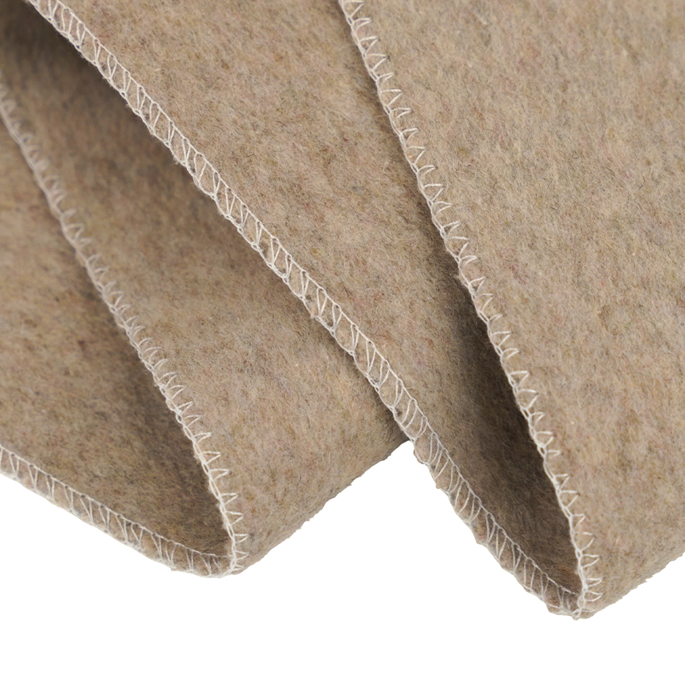 50% Olann, 40% poileistir, 10% Snáithín Eile, 720G/M, Dath Greamaigh Pónaire, Fabraic Olann Tiubh Dhá Thaobh, ML-0124-4382-1