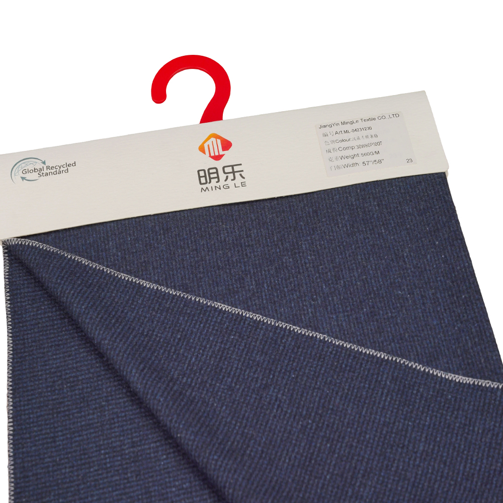 30% Olann, 60% poileistir, 10% Snáithín Eile, 560G/M, Benzhiqing + Glas Gorm, Fabraic Stráice Cothrománach, ML-04231230