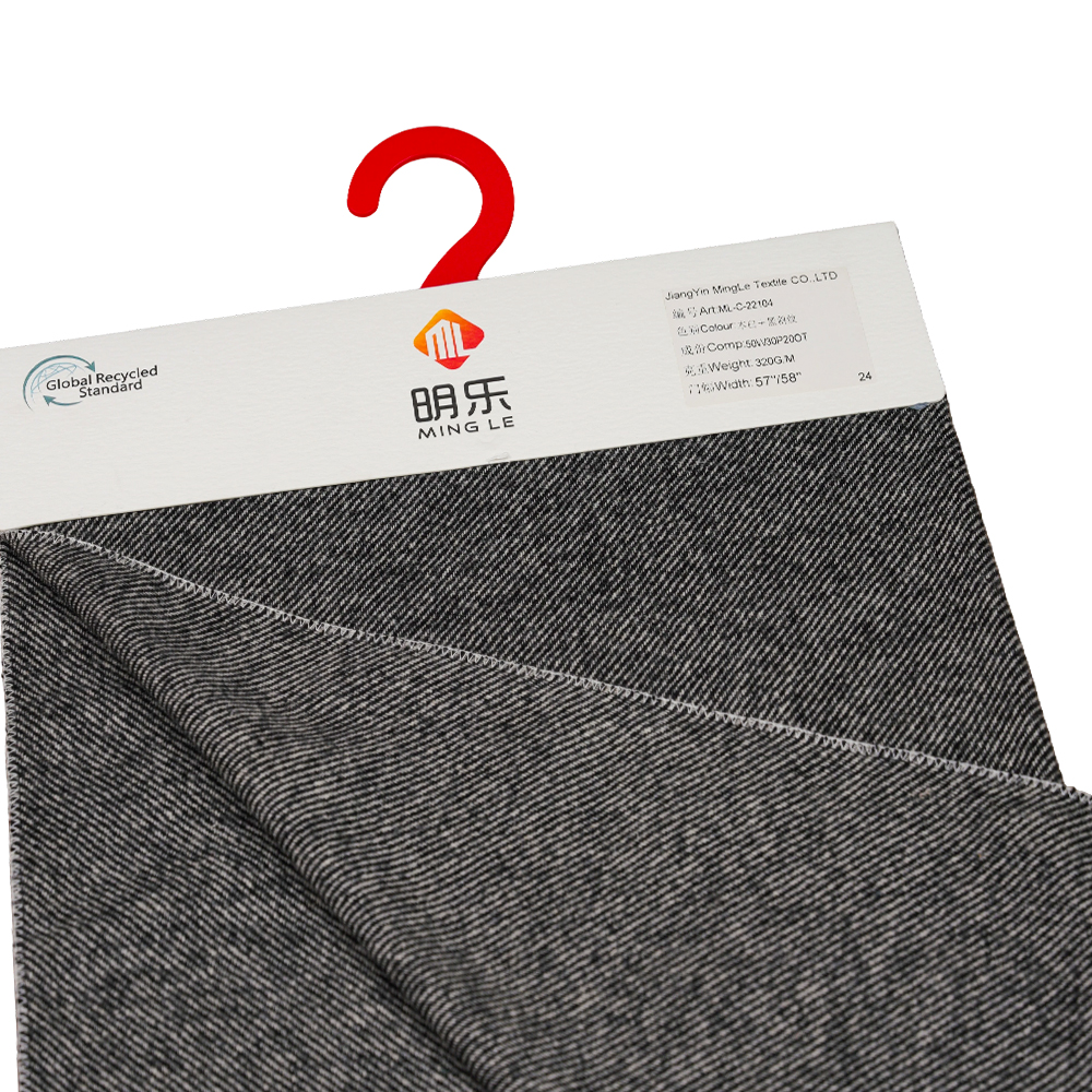 50% Olann, 30% poileistir, 20% Snáithín Eile, 320G/M, Lasmuigh Bán + Dubh, Fabraic Flannel Twill, ML-C-22104