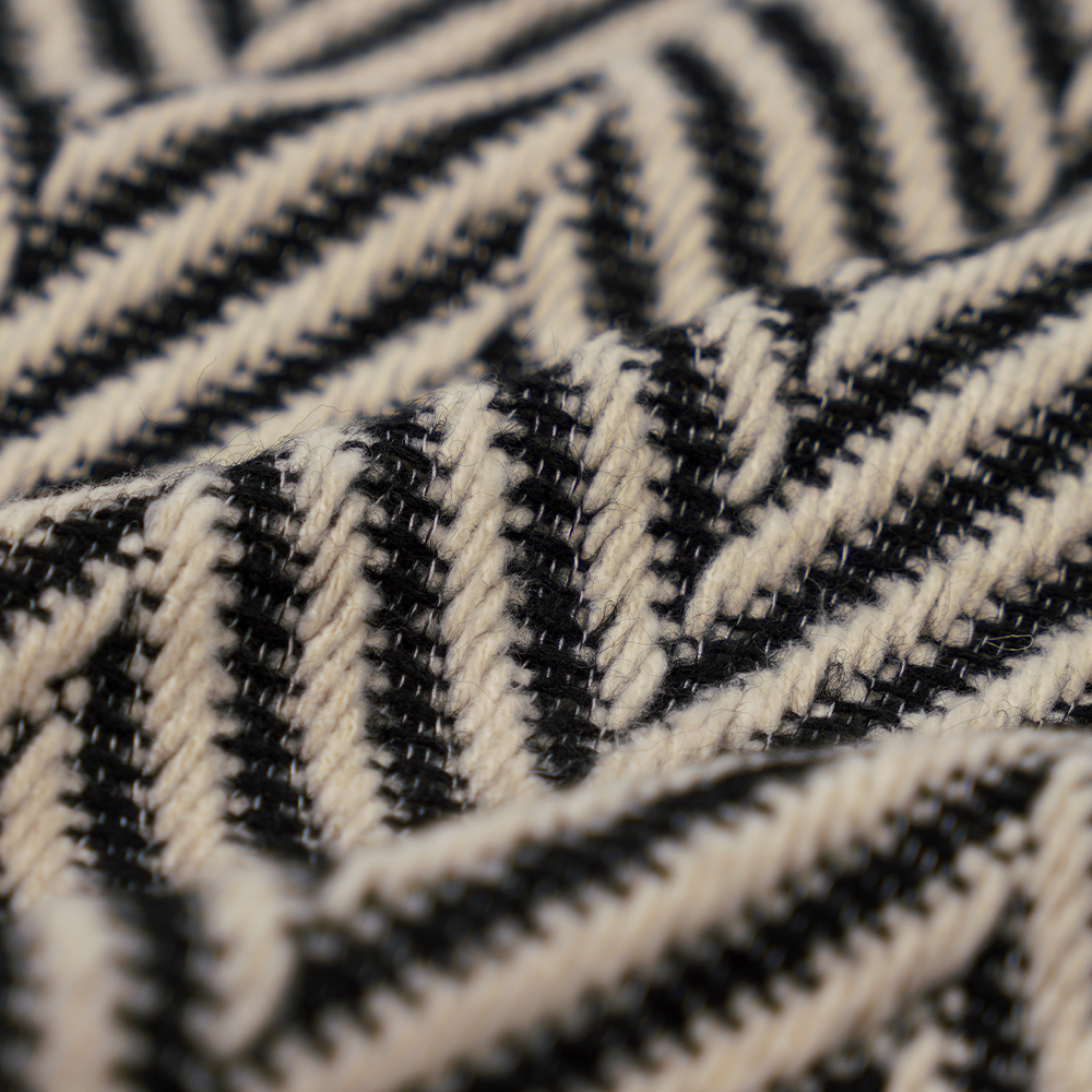 100% eile, 720G/M, Clasaiceach Dubh Agus Bán, Snáth Tweed, ML-70230021-22090