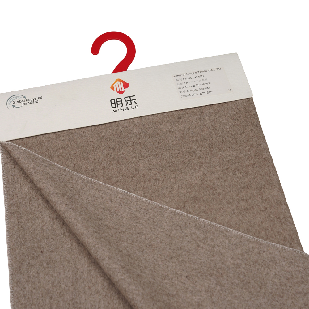 55% Olann, 40% poileistir, 5% Snáithín Eile, 620G/M, Greamaigh Pónaire, Cumhdach Aon-Aghaidh, Fabraic ML-249-5520